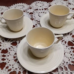 Crown Ducal Demitasse Cup and Saucer (3)